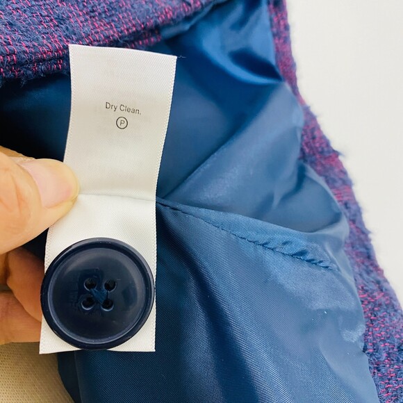 Coldwater Creek Purple Tweed Career Blazer Jacket Womens Acrylic Wool Blend P14 - Picture 7 of 8